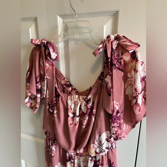 AUW Jumpsuit size 12 Large L NWT floral flowy boho New - Picture 6 of 16